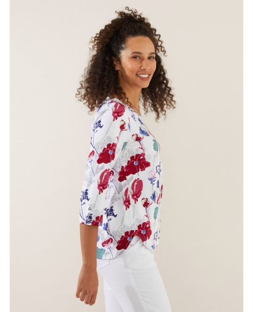 Yarra Trail Arts Floral Print Tee - Womenswear-Shirts & Tops : Sparrows ...