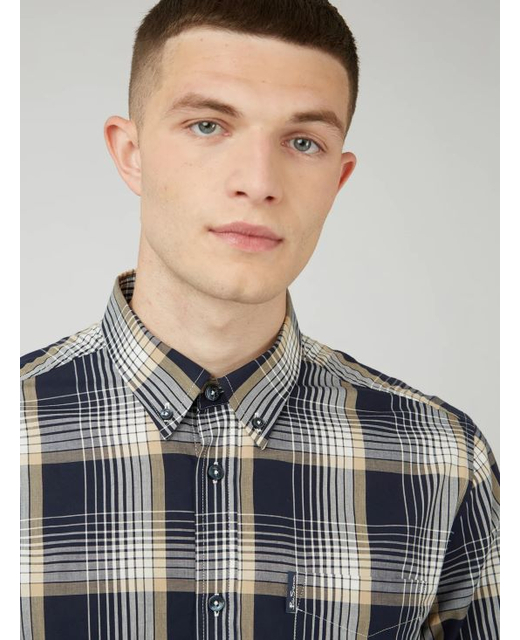 B. Sherman L/S Linear Check Shirt - Mens-Shirts : Sparrows - S23 BEN ...