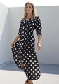 Three of Something Everytime Polka Dot Midi Dress