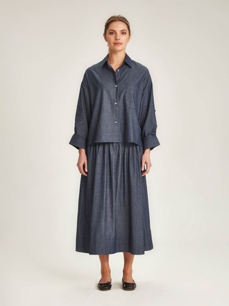 Sills Lori Chambray Skirt-womenswear-Sparrows